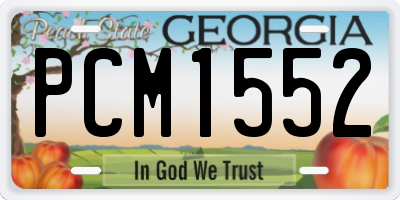GA license plate PCM1552