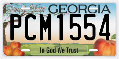 GA license plate PCM1554