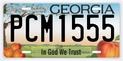 GA license plate PCM1555
