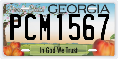 GA license plate PCM1567