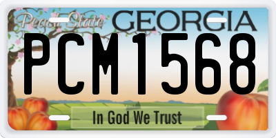 GA license plate PCM1568