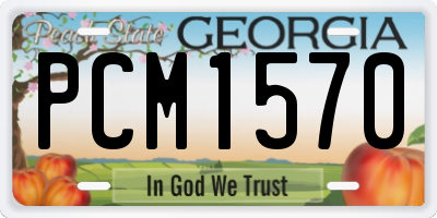 GA license plate PCM1570