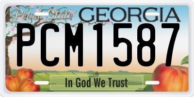 GA license plate PCM1587