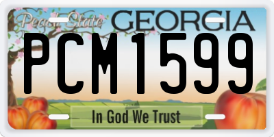 GA license plate PCM1599