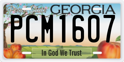 GA license plate PCM1607