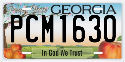 GA license plate PCM1630