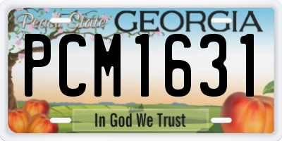 GA license plate PCM1631