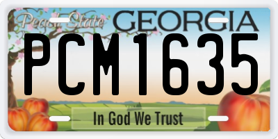 GA license plate PCM1635