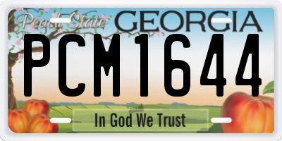 GA license plate PCM1644