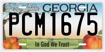 GA license plate PCM1675