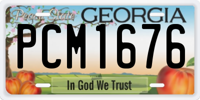GA license plate PCM1676