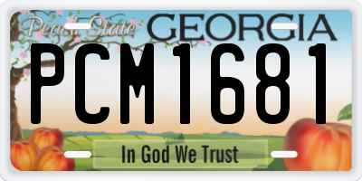 GA license plate PCM1681