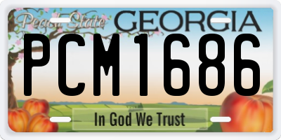 GA license plate PCM1686