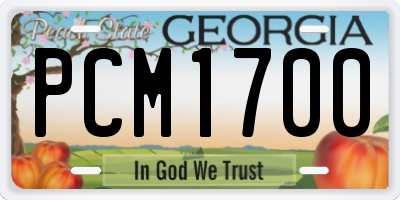 GA license plate PCM1700