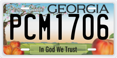 GA license plate PCM1706