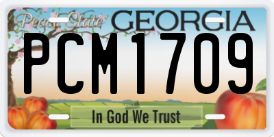GA license plate PCM1709