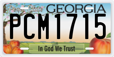 GA license plate PCM1715