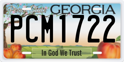 GA license plate PCM1722