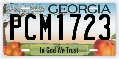GA license plate PCM1723