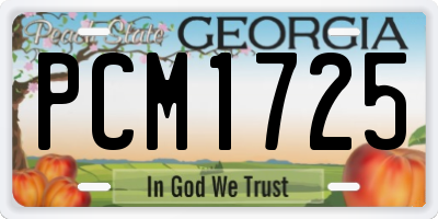 GA license plate PCM1725
