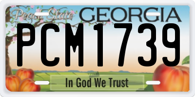 GA license plate PCM1739
