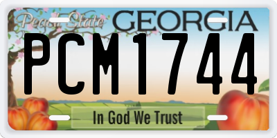 GA license plate PCM1744