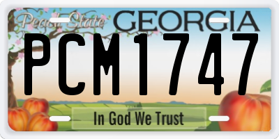 GA license plate PCM1747