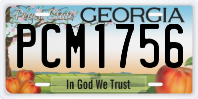 GA license plate PCM1756