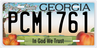 GA license plate PCM1761
