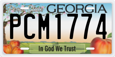 GA license plate PCM1774
