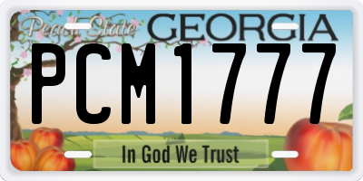 GA license plate PCM1777