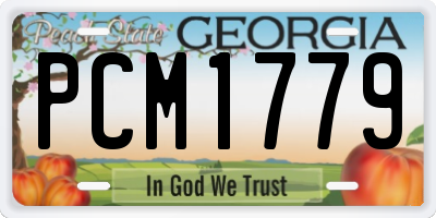 GA license plate PCM1779