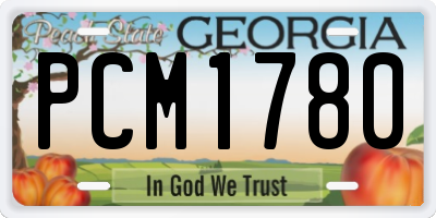 GA license plate PCM1780
