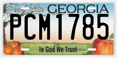 GA license plate PCM1785