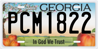 GA license plate PCM1822