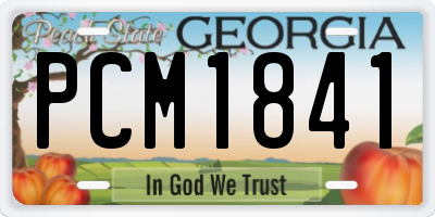 GA license plate PCM1841
