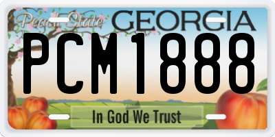GA license plate PCM1888