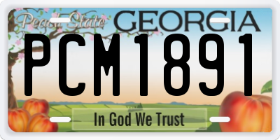 GA license plate PCM1891
