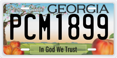 GA license plate PCM1899