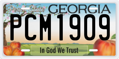 GA license plate PCM1909