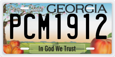 GA license plate PCM1912