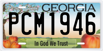 GA license plate PCM1946
