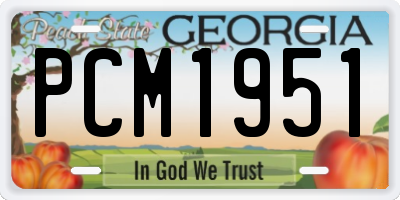 GA license plate PCM1951