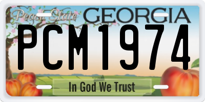 GA license plate PCM1974
