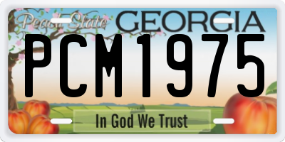 GA license plate PCM1975