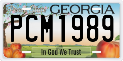 GA license plate PCM1989