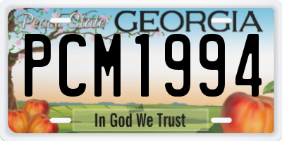GA license plate PCM1994