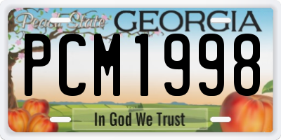 GA license plate PCM1998