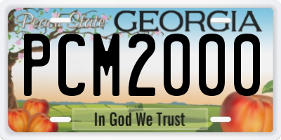 GA license plate PCM2000