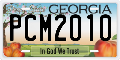 GA license plate PCM2010